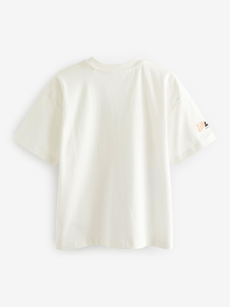 White Graffiti Short Sleeve Graphic T-Shirt (3-16yrs) - Image 2 of 3