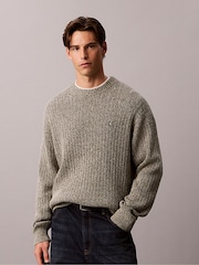 Calvin Klein Brown Cotton Ribbed Jumper - Image 1 of 5