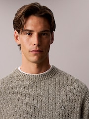 Calvin Klein Brown Cotton Ribbed Jumper - Image 3 of 5