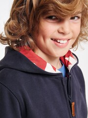 FatFace Blue Shark Tooth Hoodie - Image 3 of 5