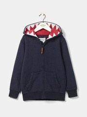 FatFace Blue Shark Tooth Hoodie - Image 4 of 5