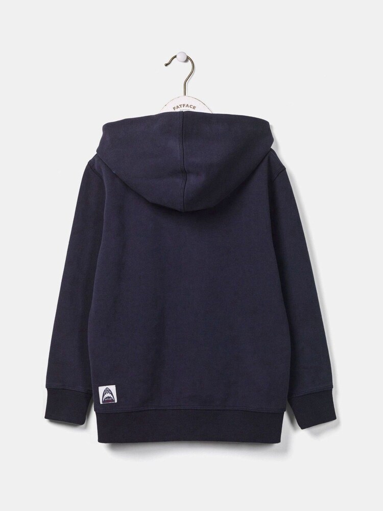 FatFace Blue Shark Tooth Hoodie - Image 5 of 5