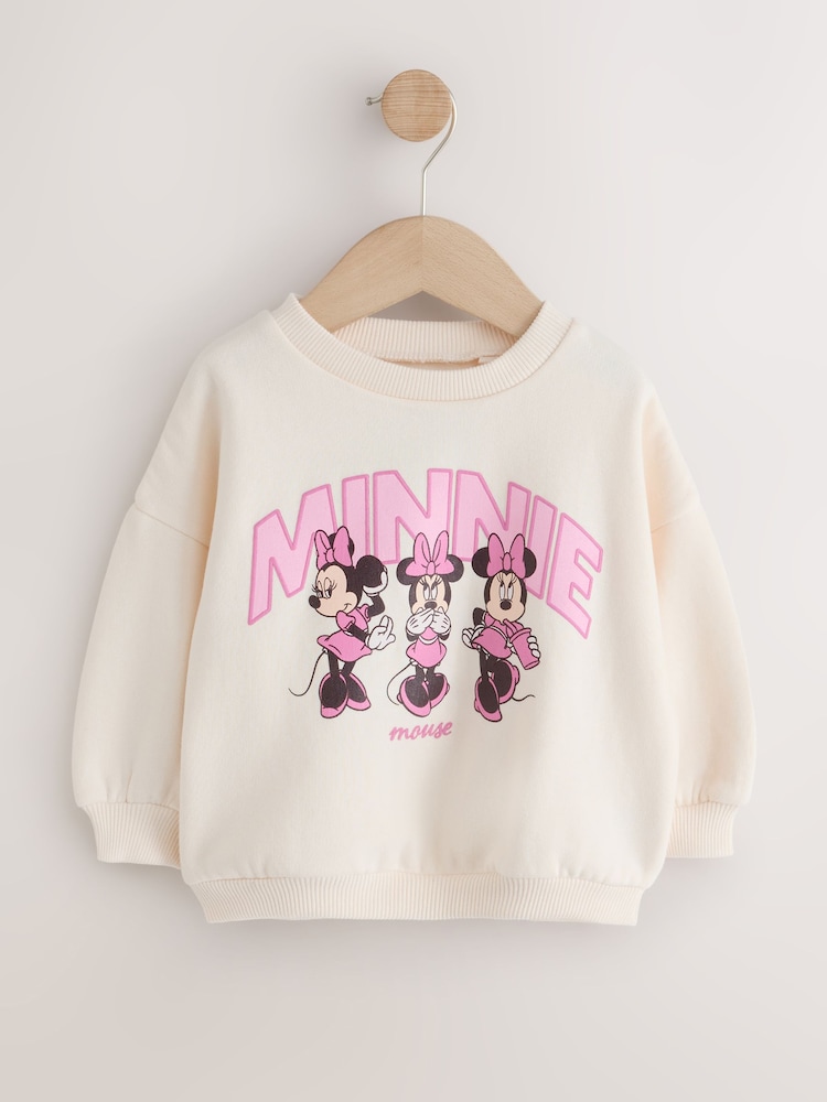 Cream Minnie Mouse Sweatshirt (3mths-7yrs) - Image 1 of 4