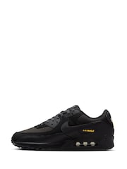 Nike Black/Yellow Air Max 90 Trainers - Image 2 of 8
