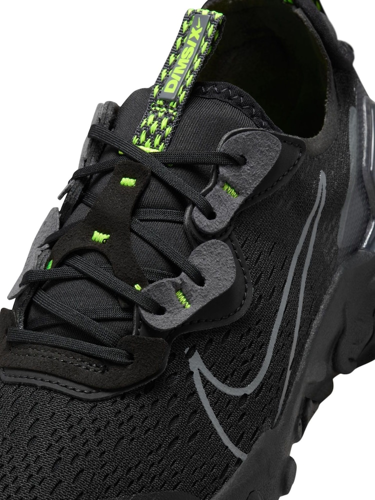 Nike Black/Grey React Vision Youth Trainers - Image 10 of 10