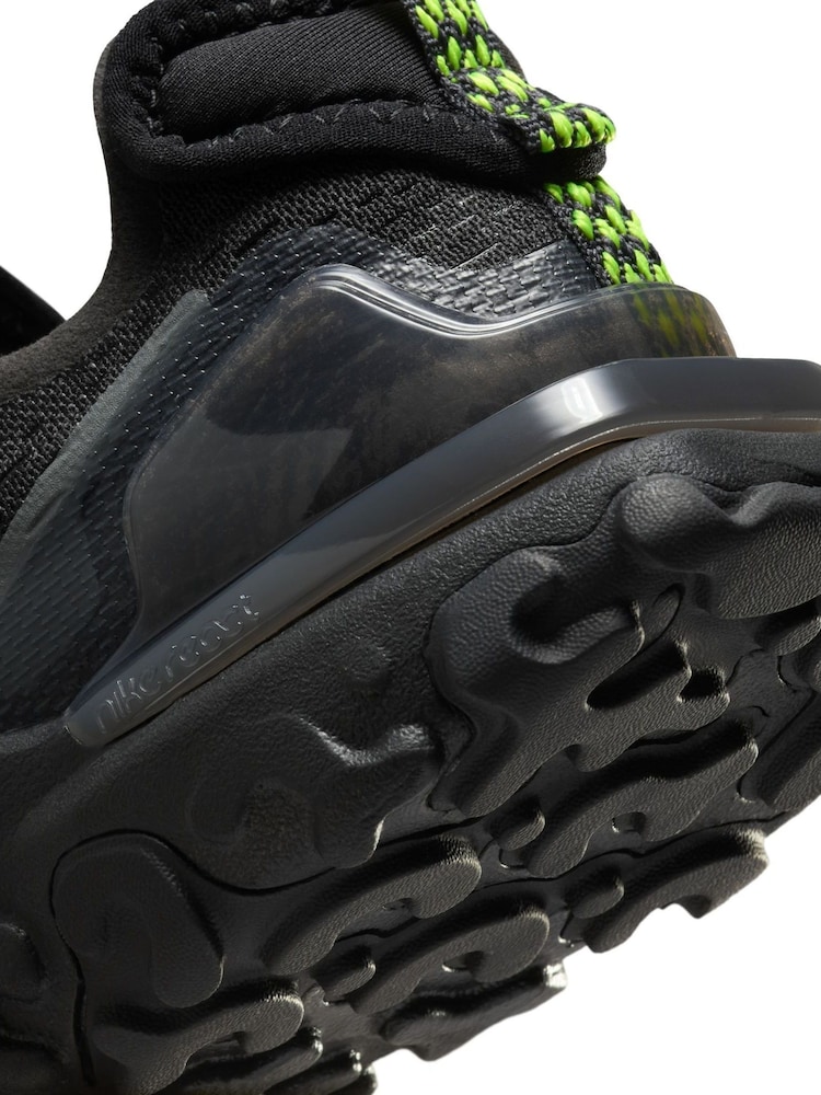 Nike Black/Grey React Vision Youth Trainers - Image 9 of 10