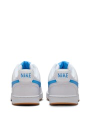 Nike White/Blue Court Vision Low Trainers - Image 3 of 10