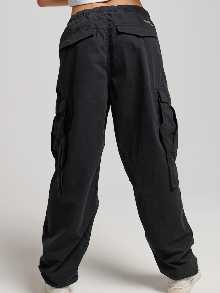 Superdry Black Parachute Grip Cargo Utility Trousers - Image 2 of 6