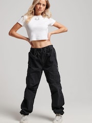 Superdry Black Parachute Grip Cargo Utility Trousers - Image 3 of 6