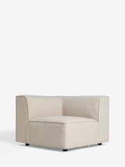 Tweedy Plain Light Natural Single Corner Piece Alba Modular Sofa - Image 7 of 10