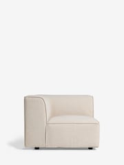 Tweedy Plain Light Natural Single Corner Piece Alba Modular Sofa - Image 8 of 10