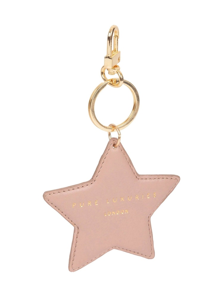 Pure Luxuries London Drayton Leather Star Keyring - Image 1 of 2
