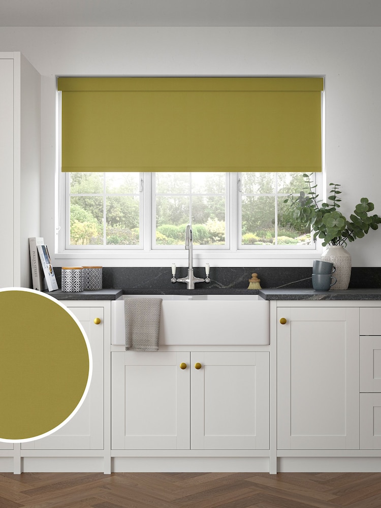 Moss Green Echo Made to Measure Blackout Roller Blind - Image 1 of 5