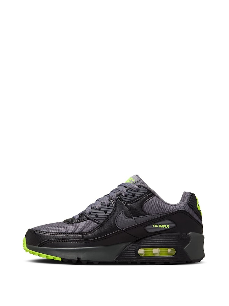 Nike Black Youth Air Max 90 Trainers - Image 2 of 8