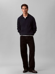 Calvin Klein Avslappet Bomullspolo Genser - Bilde 5 av 6