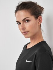 Nike Black Miler Running Tee - Image 3 of 4