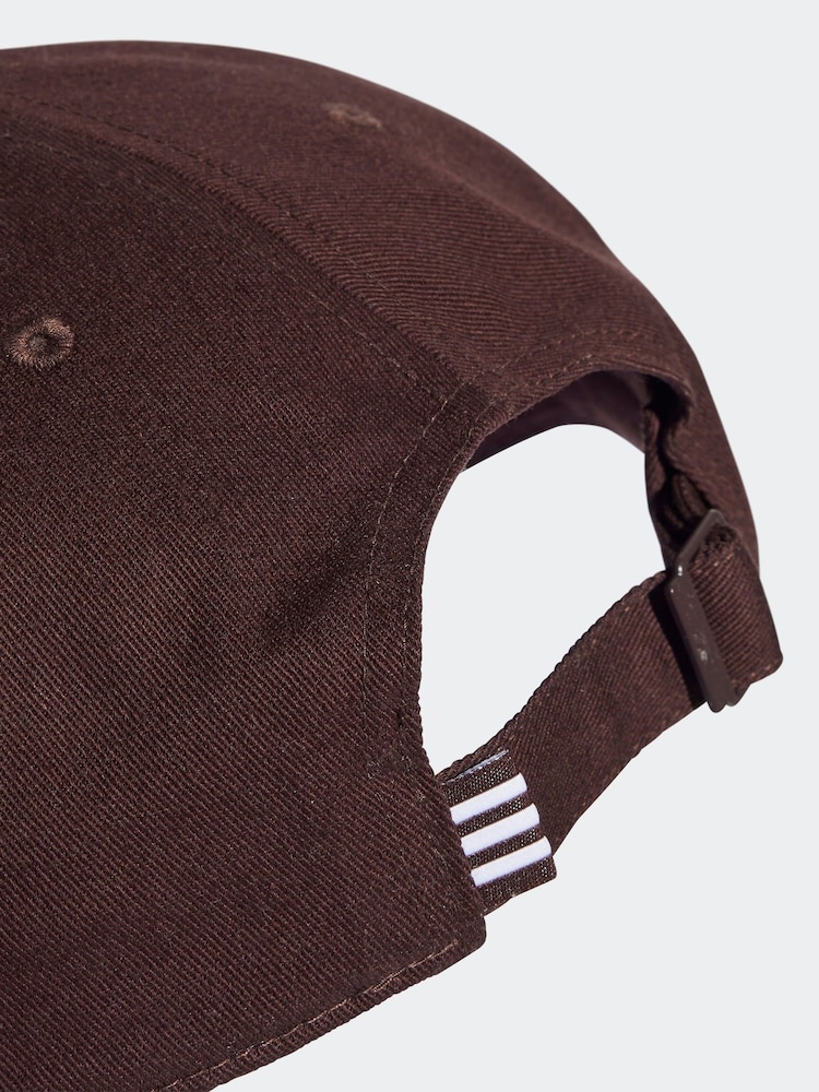 Burgunderrot - adidas originals – Baseball-Cap mit Drei-Streifen-Design aus 100 % Baumwolle - Bild 4 von 4