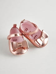 ذهبي وردي - حذاء Padders مزيّن بفيونكة للبنات من Baker By Ted Baker - صورة 1 من 7