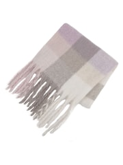 Totes Damen Grob gestrickter, gewebter Schal mit Karomuster - Bild 2 von 4