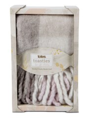 Totes Damen Grob gestrickter, gewebter Schal mit Karomuster - Bild 3 von 4