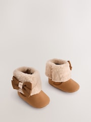 Baker by Ted Baker Baby Girls Faux Fur Trim Padders Boots - Image 1 of 6