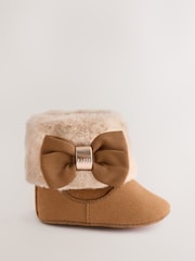 Baker by Ted Baker Baby Girls Faux Fur Trim Padders Boots - Image 2 of 6