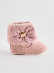 Baker by Ted Baker Baby Girls Faux Fur Trim Padders Boots - Image 2 of 6