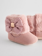 Baker by Ted Baker Baby Girls Faux Fur Trim Padders Boots - Image 4 of 6