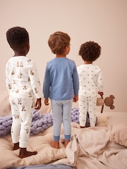 Ours bleu clair - Long Sleeve Pyjamas Set 3 Pack (9mths-6yrs) - Image 2 de 11