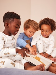 Ours bleu clair - Long Sleeve Pyjamas Set 3 Pack (9mths-6yrs) - Image 3 de 11