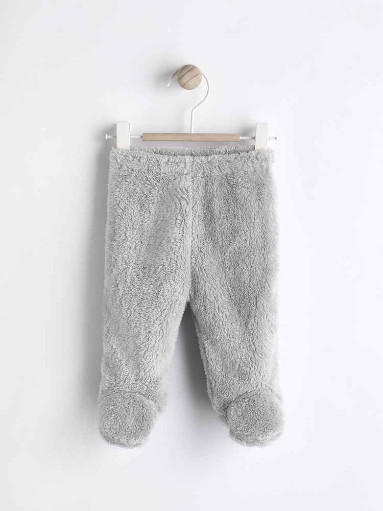 Grey Baby Cosy Bear Fleece Leggings - Image 1 of 4
