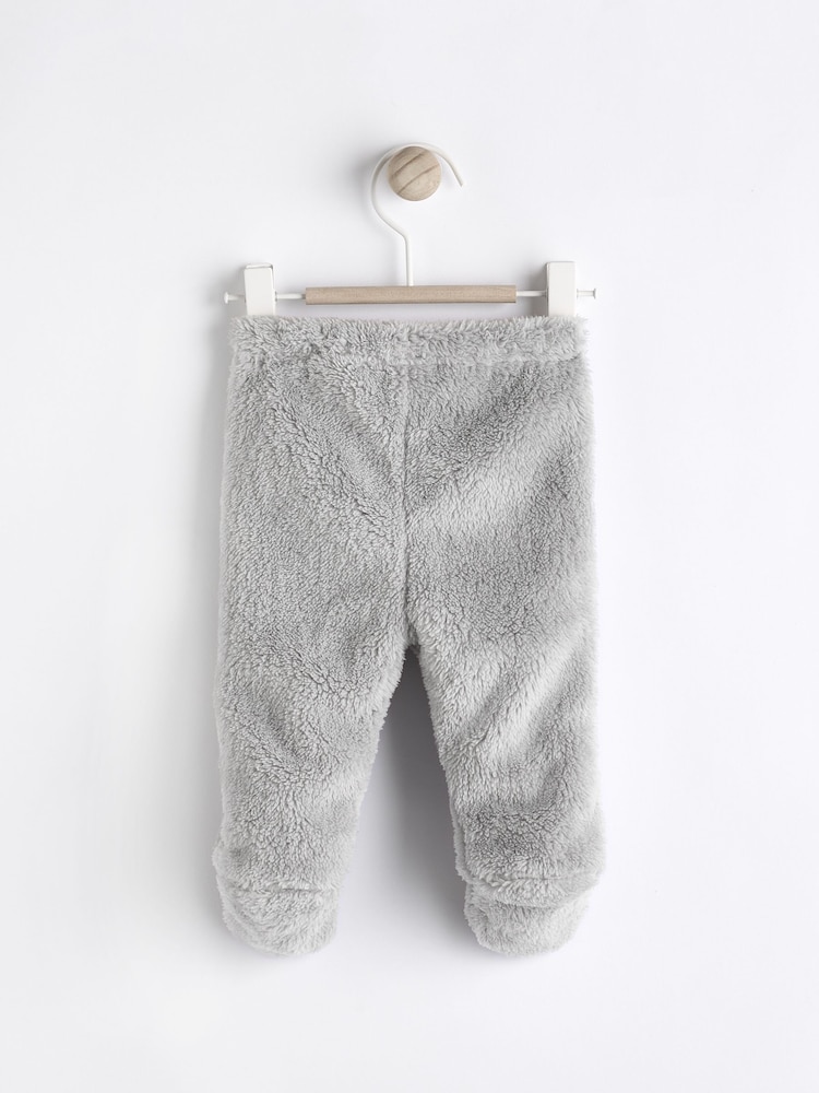 Grey Baby Cosy Bear Fleece Leggings - Image 2 of 4