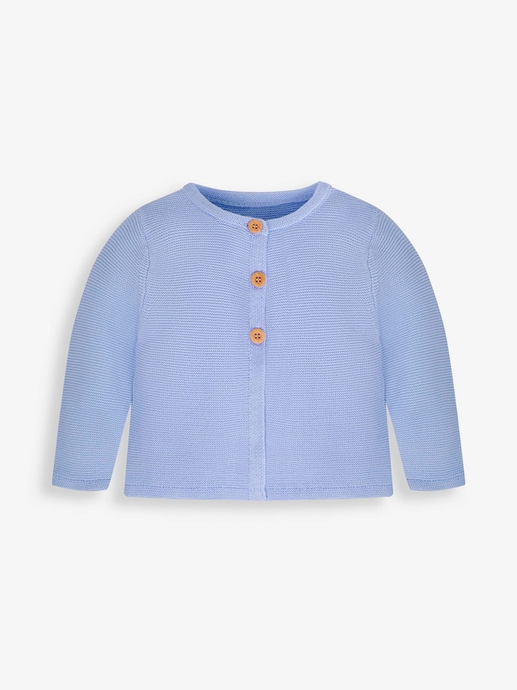 JoJo Maman Bébé Blue Cotton Cardigan - Image 2 of 4