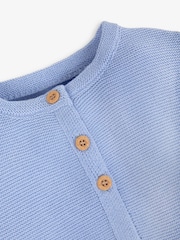 JoJo Maman Bébé Blue Cotton Cardigan - Image 3 of 4
