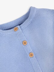 JoJo Maman Bébé Blue Cotton Cardigan - Image 4 of 4