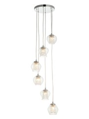 Gallery Home Chrome Digby 6 Bulb Pendant Ceiling Light - Image 3 of 3