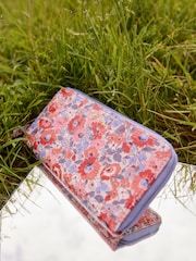 Cath Kidston Pink Ditsy Floral Continental Zip Card and Coin Wallet - Image 6 of 8