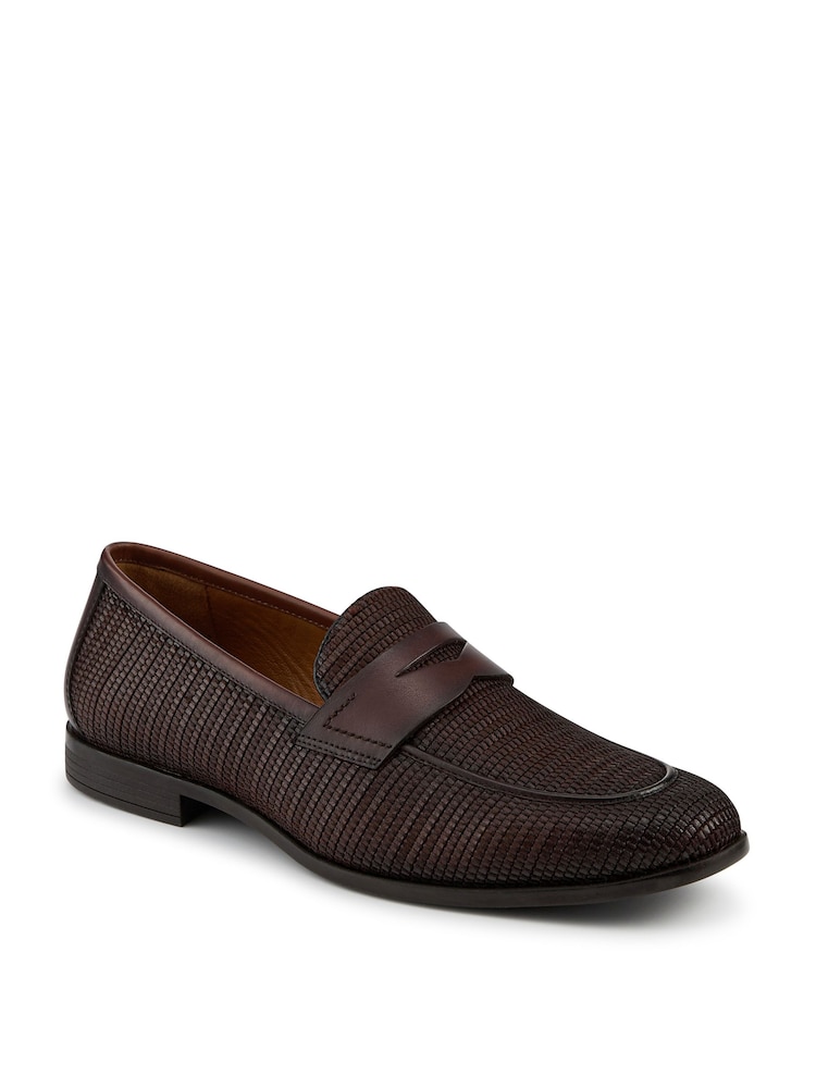 Marrón - Mocasines de piel trenzada de vestir Rogelio de Jones Bootmaker - Imagen 1 de 4
