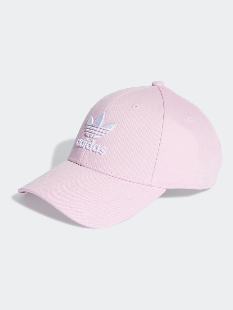 Pink - adidas originals – Baseball-Cap mit Drei-Streifen-Design aus 100 % Baumwolle - Bild 1 von 4