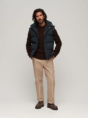 Superdry Blue Everest Hooded Puffer Gilet - Image 2 of 4
