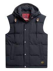 Superdry Blue Everest Hooded Puffer Gilet - Image 4 of 4
