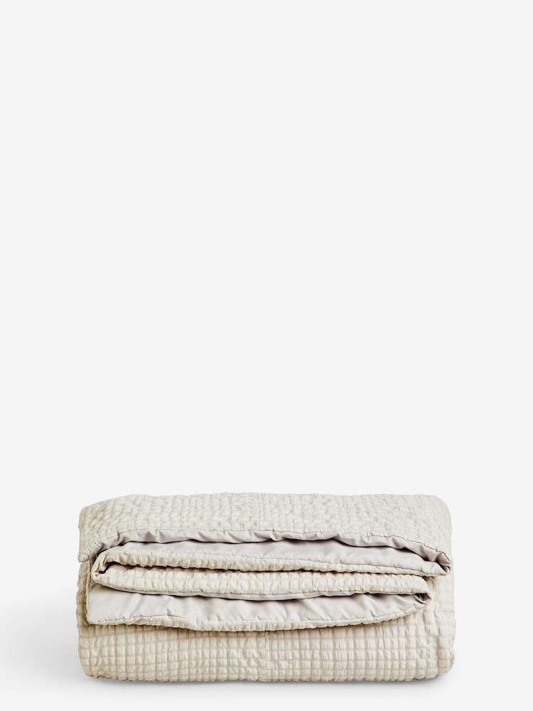 Natural Crinkle Textured Bedspread - Image 3 of 3 Natural Crinkle Textured Bedspread - Image 3 of 3