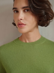 সবুজ - Wool & Cashmere Crew Neck Jumper - 6এর মধ্যে 2 ছবি
