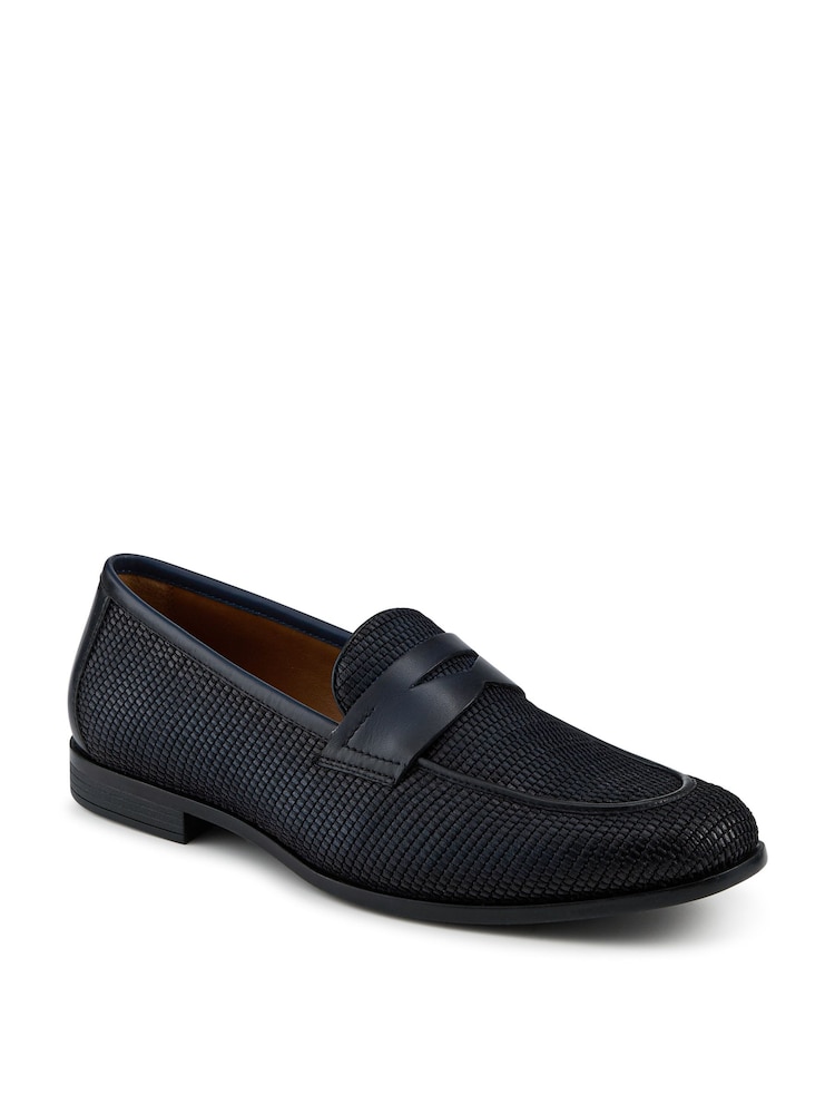 Azul - Mocasines de piel trenzada de vestir Rogelio de Jones Bootmaker - Imagen 2 de 5