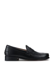 Jones Bootmaker Black Quill Smart Leather Penny Loafers - Image 1 of 5