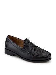 Jones Bootmaker Black Quill Smart Leather Penny Loafers - Image 2 of 5