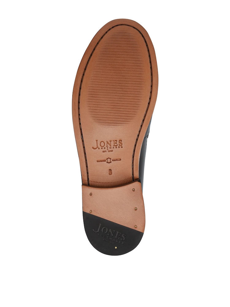 Jones Bootmaker Black Quill Smart Leather Penny Loafers - Image 5 of 5