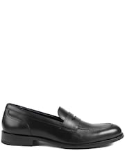 Jones Bootmaker Black Queensborough Leather Penny Loafers - Image 1 of 5