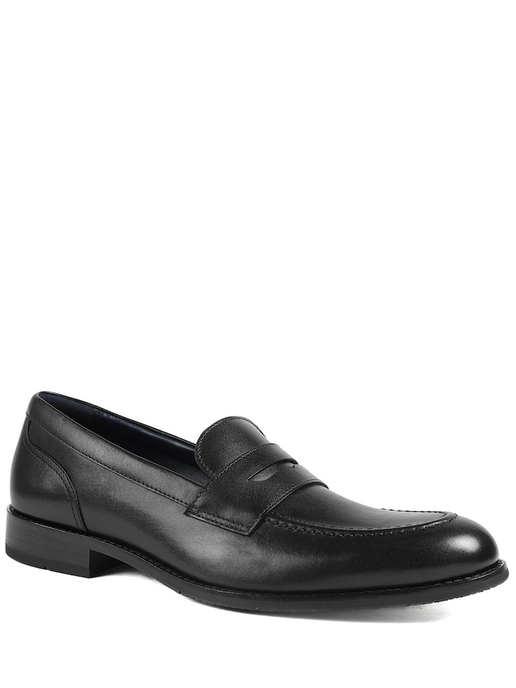 Jones Bootmaker Black Queensborough Leather Penny Loafers - Image 2 of 5 Jones Bootmaker Black Queensborough Leather Penny Loafers - Image 2 of 5