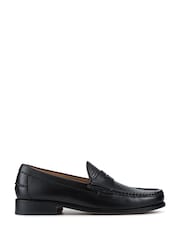 Jones Bootmaker Black Quill Smart Leather Penny Loafers - Image 1 of 5